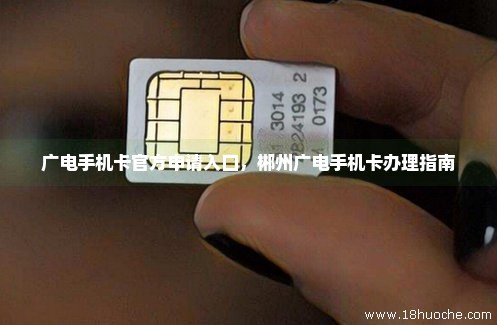 广电手机卡官方申请入口，郴州广电手机卡办理指南