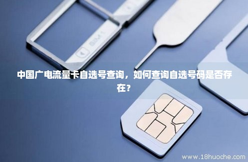 中国广电流量卡自选号查询，如何查询自选号码是否存在？