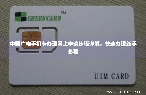 中国广电手机卡办理网上申请步骤详解，快速办理新手必看